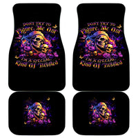 Irish Skull Car Mats Good Girl Drinve Wine, Badass Girl Chug Beer - Wonder Print Shop