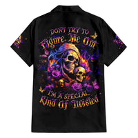 Irish Skull Family Matching Long Sleeve Bodycon Dress and Hawaiian Shirt Good Girl Drinve Wine, Badass Girl Chug Beer - Wonder Print Shop