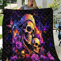 Irish Skull Quilt Good Girl Drinve Wine, Badass Girl Chug Beer - Wonder Print Shop