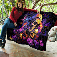 Irish Skull Quilt Good Girl Drinve Wine, Badass Girl Chug Beer - Wonder Print Shop