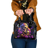 Irish Skull Shoulder Handbag Good Girl Drinve Wine, Badass Girl Chug Beer