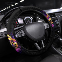 Irish Skull Steering Wheel Cover Good Girl Drinve Wine, Badass Girl Chug Beer - Wonder Print Shop