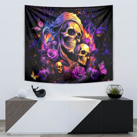 Irish Skull Tapestry Good Girl Drinve Wine, Badass Girl Chug Beer - Wonder Print Shop