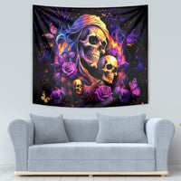 Irish Skull Tapestry Good Girl Drinve Wine, Badass Girl Chug Beer - Wonder Print Shop