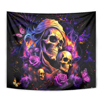 Irish Skull Tapestry Good Girl Drinve Wine, Badass Girl Chug Beer - Wonder Print Shop