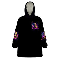 Irish Skull Wearable Blanket Hoodie Good Girl Drinve Wine, Badass Girl Chug Beer - Wonder Print Shop