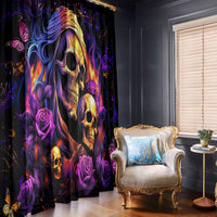 Irish Skull Window Curtain Good Girl Drinve Wine, Badass Girl Chug Beer - Wonder Print Shop