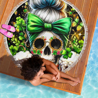 Rose Skull Beach Blanket No Matter How Much I Try To Be Fucking Nice - Wonder Print Shop