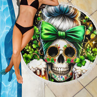 Rose Skull Beach Blanket No Matter How Much I Try To Be Fucking Nice - Wonder Print Shop