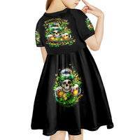 Rose Skull Kid Short Sleeve Dress No Matter How Much I Try To Be Fucking Nice - Wonder Print Shop