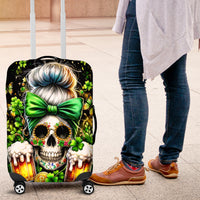 Rose Skull Luggage Cover No Matter How Much I Try To Be Fucking Nice - Wonder Print Shop