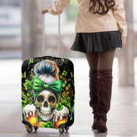 Rose Skull Luggage Cover No Matter How Much I Try To Be Fucking Nice - Wonder Print Shop