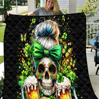 Rose Skull Quilt No Matter How Much I Try To Be Fucking Nice - Wonder Print Shop