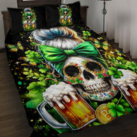 Rose Skull Quilt Bed Set No Matter How Much I Try To Be Fucking Nice - Wonder Print Shop