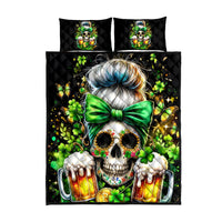 Rose Skull Quilt Bed Set No Matter How Much I Try To Be Fucking Nice - Wonder Print Shop