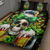 Rose Skull Quilt Bed Set No Matter How Much I Try To Be Fucking Nice - Wonder Print Shop