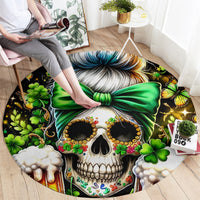 Rose Skull Round Carpet No Matter How Much I Try To Be Fucking Nice