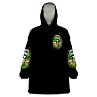 Rose Skull Wearable Blanket Hoodie No Matter How Much I Try To Be Fucking Nice - Wonder Print Shop