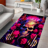 Rose Skull Area Rug No Matter How Much I Try To Be Fucking Nice - Wonder Print Shop