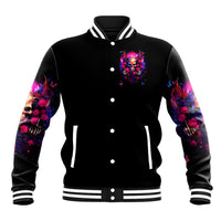 Rose Skull Baseball Jacket No Matter How Much I Try To Be Fucking Nice - Wonder Print Shop