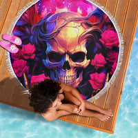 Rose Skull Beach Blanket No Matter How Much I Try To Be Fucking Nice - Wonder Print Shop