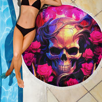 Rose Skull Beach Blanket No Matter How Much I Try To Be Fucking Nice - Wonder Print Shop