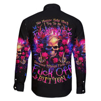 Rose Skull Family Matching Short Sleeve Bodycon Dress and Hawaiian Shirt No Matter How Much I Try To Be Fucking Nice - Wonder Print Shop