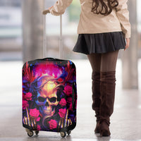 Rose Skull Luggage Cover No Matter How Much I Try To Be Fucking Nice - Wonder Print Shop