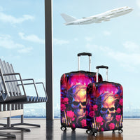Rose Skull Luggage Cover No Matter How Much I Try To Be Fucking Nice - Wonder Print Shop