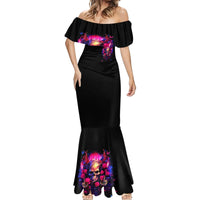 Rose Skull Mermaid Dress No Matter How Much I Try To Be Fucking Nice - Wonder Print Shop
