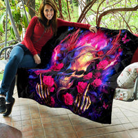 Rose Skull Quilt No Matter How Much I Try To Be Fucking Nice - Wonder Print Shop