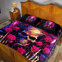 Rose Skull Quilt Bed Set No Matter How Much I Try To Be Fucking Nice - Wonder Print Shop