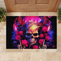 Rose Skull Rubber Doormat No Matter How Much I Try To Be Fucking Nice - Wonder Print Shop