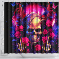Rose Skull Shower Curtain No Matter How Much I Try To Be Fucking Nice