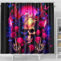 Rose Skull Shower Curtain No Matter How Much I Try To Be Fucking Nice