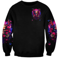 Rose Skull Sweatshirt No Matter How Much I Try To Be Fucking Nice - Wonder Print Shop