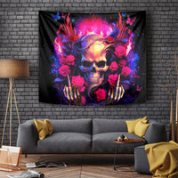 Rose Skull Tapestry No Matter How Much I Try To Be Fucking Nice - Wonder Print Shop