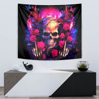 Rose Skull Tapestry No Matter How Much I Try To Be Fucking Nice - Wonder Print Shop
