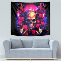 Rose Skull Tapestry No Matter How Much I Try To Be Fucking Nice - Wonder Print Shop