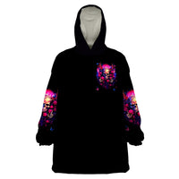 Rose Skull Wearable Blanket Hoodie No Matter How Much I Try To Be Fucking Nice - Wonder Print Shop