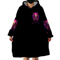 Rose Skull Wearable Blanket Hoodie No Matter How Much I Try To Be Fucking Nice - Wonder Print Shop