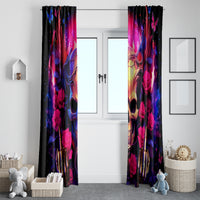 Rose Skull Window Curtain No Matter How Much I Try To Be Fucking Nice - Wonder Print Shop