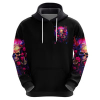 Rose Skull Zip Hoodie No Matter How Much I Try To Be Fucking Nice - Wonder Print Shop
