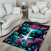 Twin Skull Area Rug Don't Try Figure Me out I'm A Special Kind Of Twisted - Wonder Print Shop