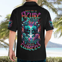 Twin Skull Hawaiian Shirt Don't Try Figure Me out I'm A Special Kind Of Twisted - Wonder Print Shop
