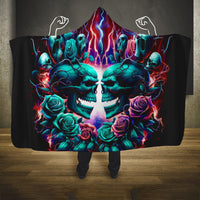 Twin Skull Hooded Blanket Don't Try Figure Me out I'm A Special Kind Of Twisted