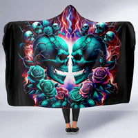 Twin Skull Hooded Blanket Don't Try Figure Me out I'm A Special Kind Of Twisted