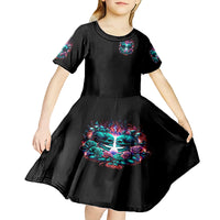 Twin Skull Kid Short Sleeve Dress Don't Try Figure Me out I'm A Special Kind Of Twisted - Wonder Print Shop