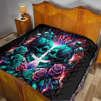 Twin Skull Quilt Don't Try Figure Me out I'm A Special Kind Of Twisted - Wonder Print Shop