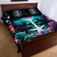 Twin Skull Quilt Bed Set Don't Try Figure Me out I'm A Special Kind Of Twisted - Wonder Print Shop